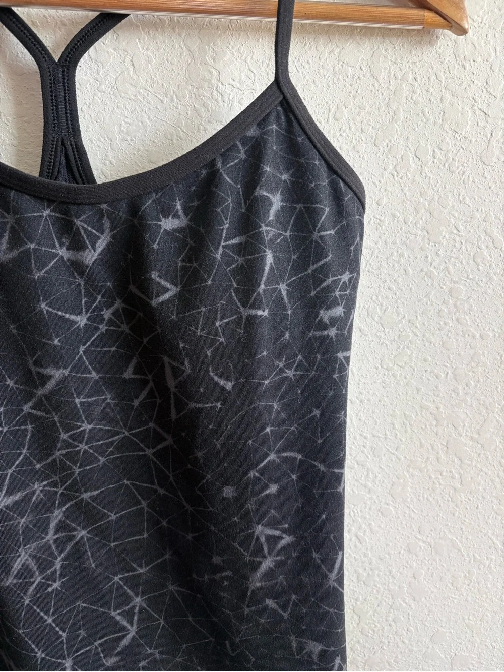 Lululemon Power Y Tank Luon Star Crushed Coal Black Size 6